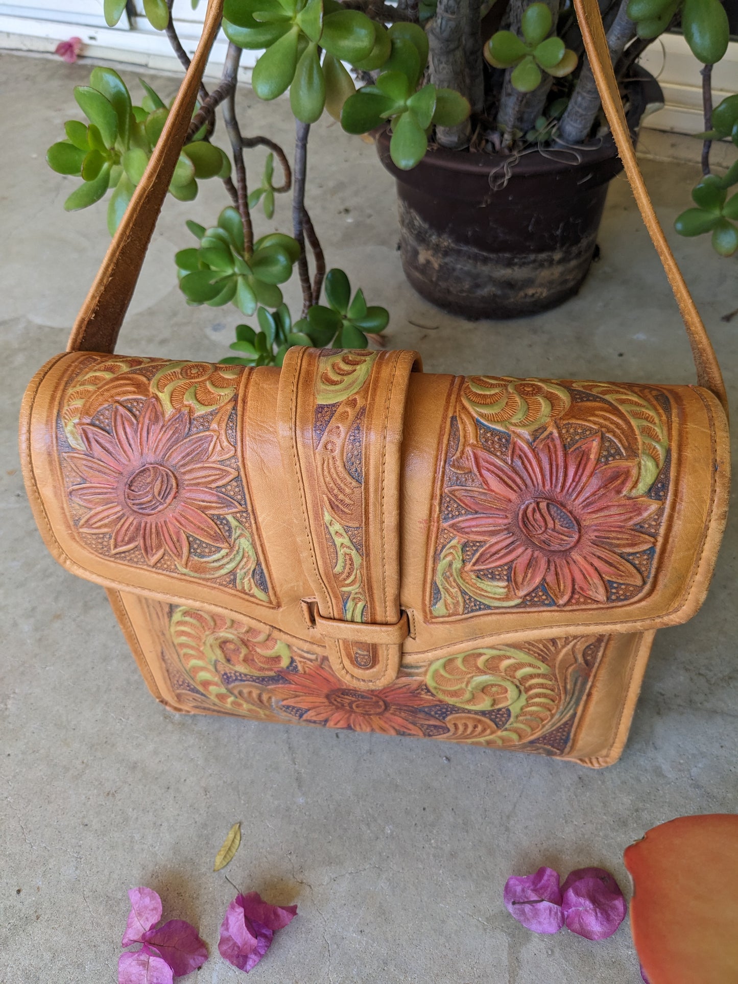 Sunflower Leather Purse