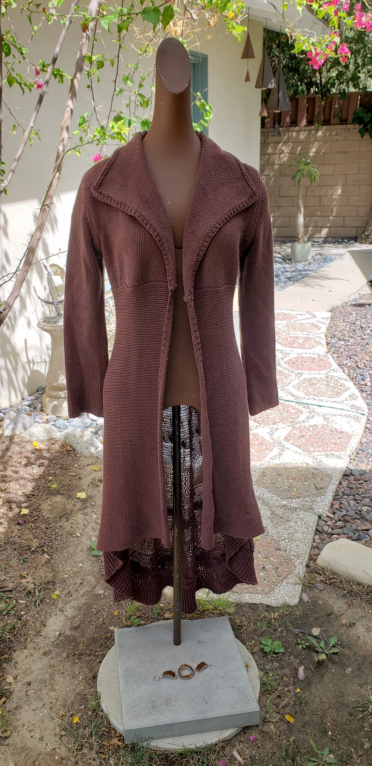 Brown Knit Cardigan