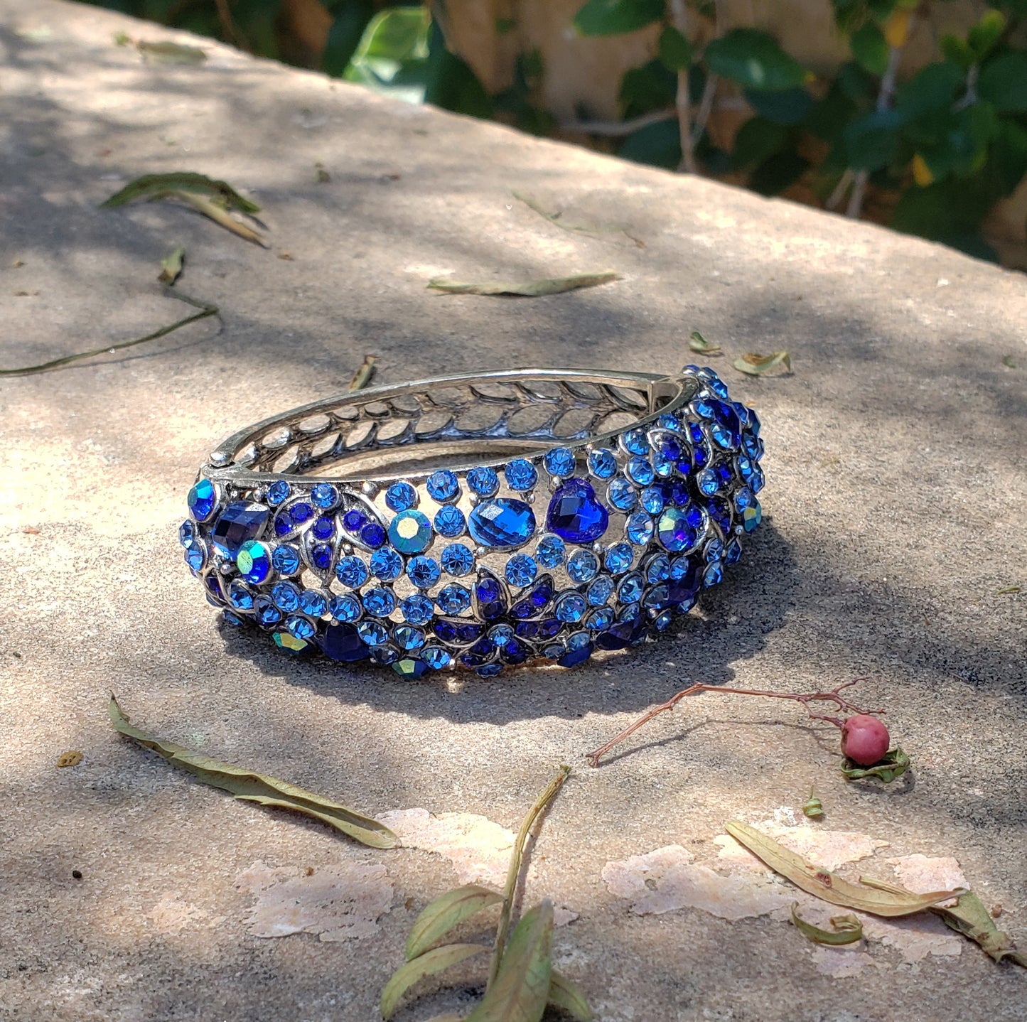 Blue Jeweled Bracelet