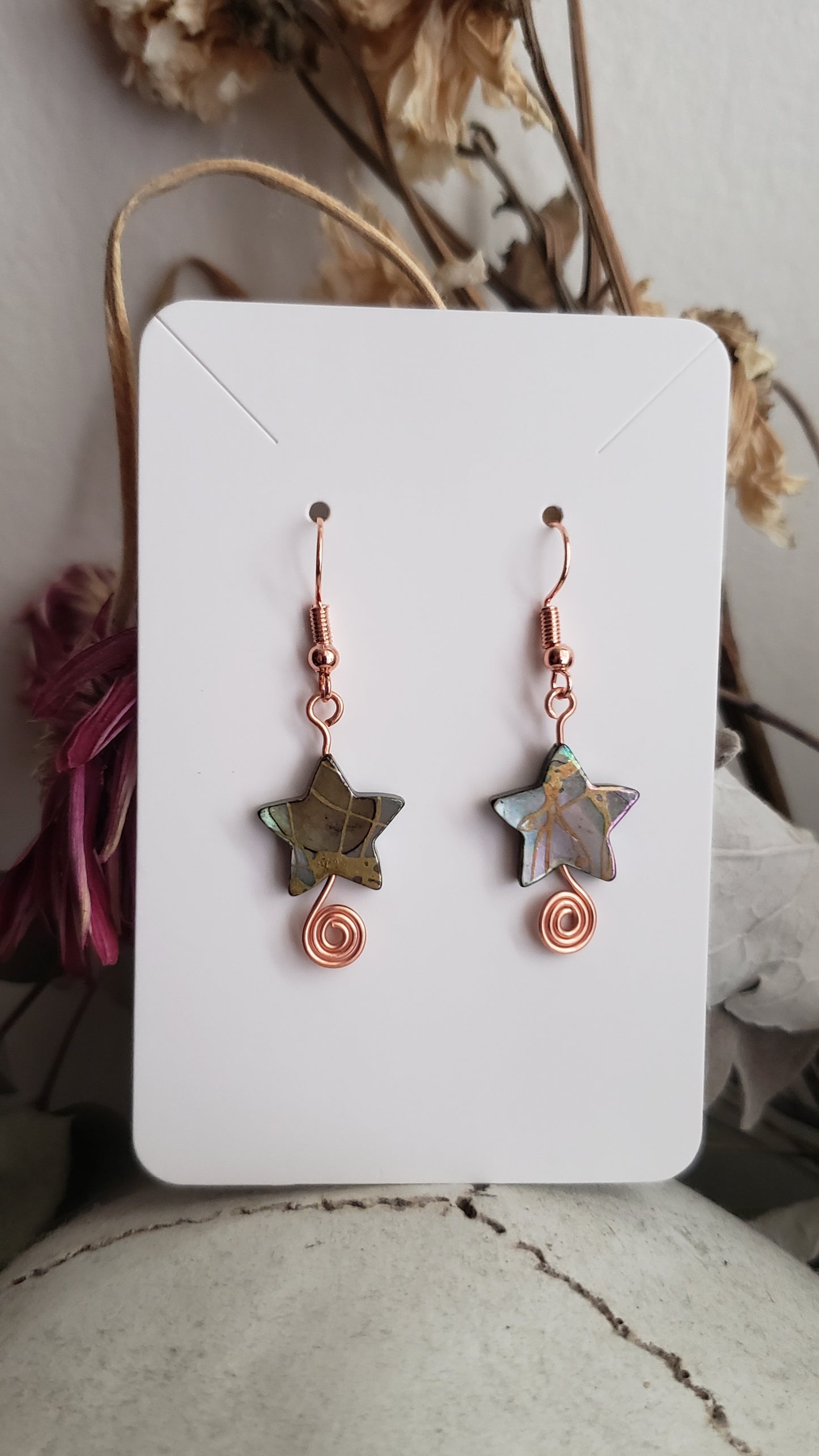 Spiral Out Star Earrings
